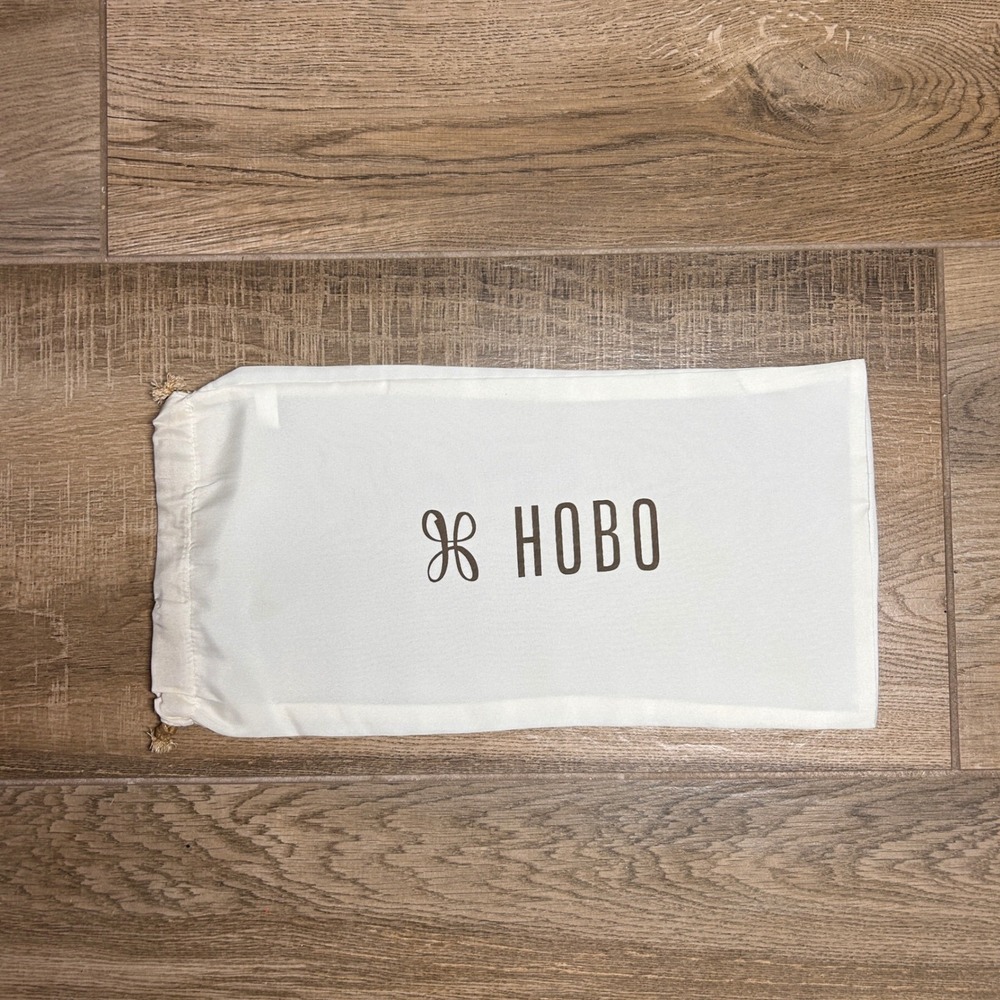 HOBO Dust Bag Handbag Purse Storage Cover Drawstring White Brown Logo‎